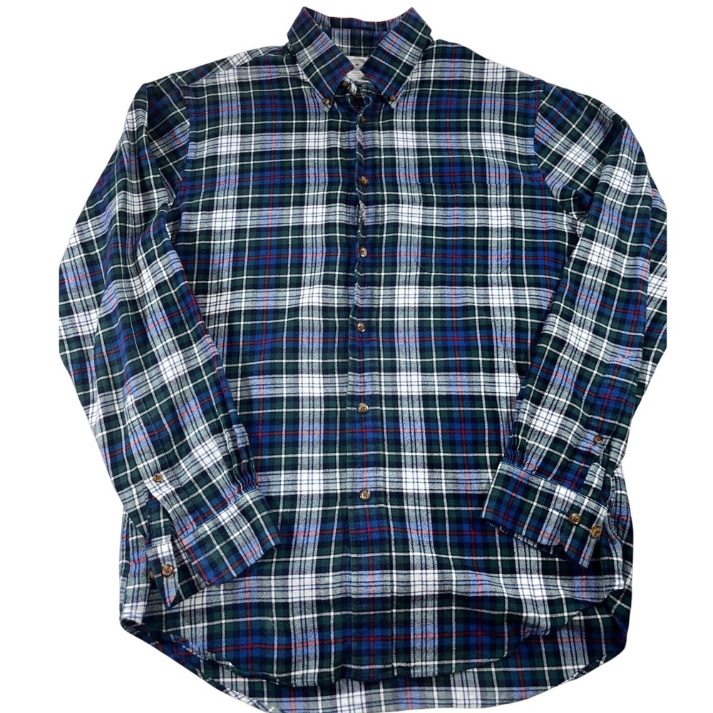 Brooks Brothers 1818 Regent Fit Flannel Plaid Button Down Shirt Mens Medium